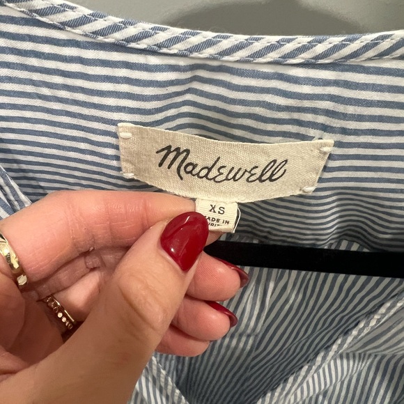 Madewell blue stripped blouse XS - Picture 4 of 4